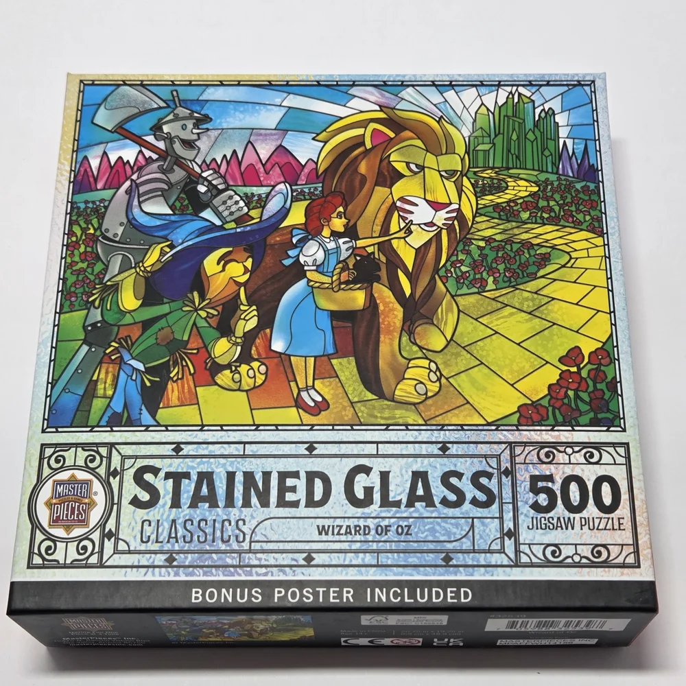 Stained‎ Glass Wizard of Oz 500 Piece Puzzle
